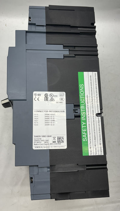 NUEVO SIEMENS 250A MCCB 3VA6325-7HN31-0AA0 ETU350 LSI 3ZW1012-1VA23-1AA0