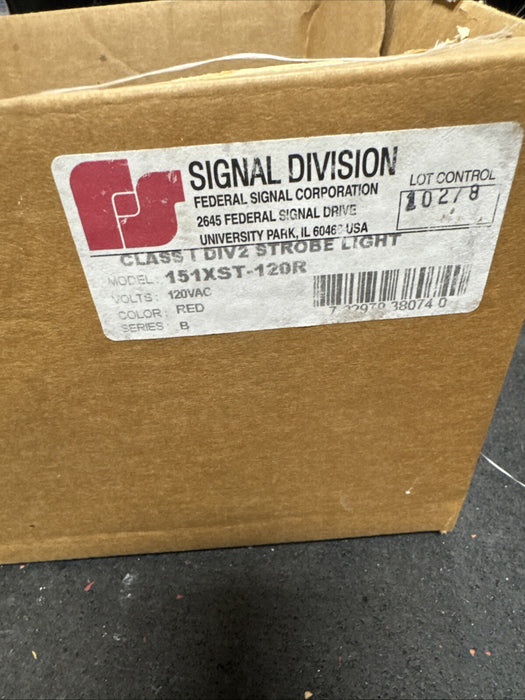 Luz estroboscópica Federal Signal 151XST-120R para áreas peligrosas, roja, 120 V CA