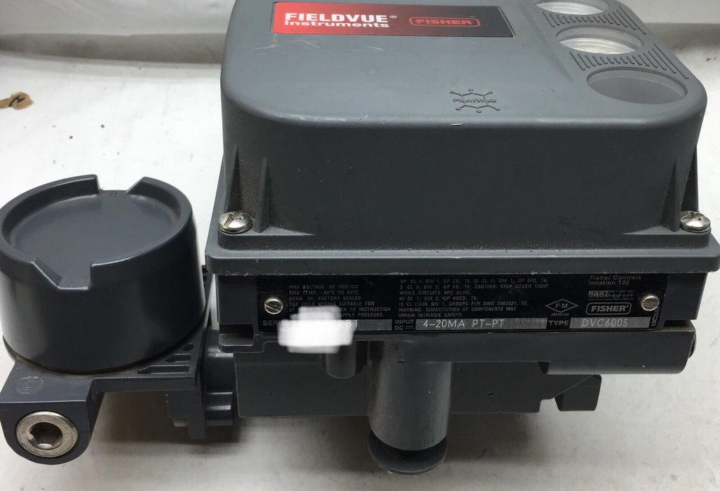 Fisher BARU FIELDVUE DVC6005 PNEUMATIC VALVE POSITIONER 4-20ma INPUT PT-PT NNB