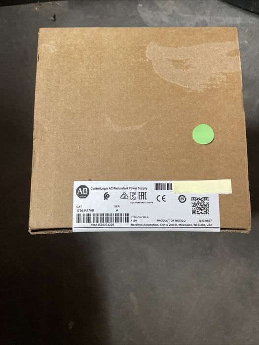 SEALED 1756-PA75R NEW 2023 ALLEN BRADLEY CONTROLLOGIX PLC REDUNDANT POWER SUPPLY