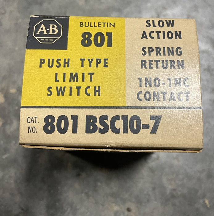Nuevo conjunto de contacto de interruptor de límite de repuesto Allen Bradley 801-BSC107 BSC10