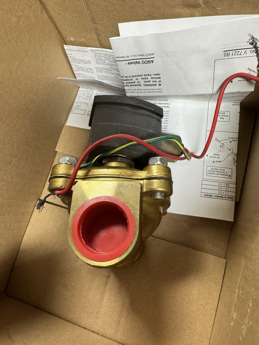 VÁLVULA SOLENOIDE A PRUEBA DE EXPLOSIONES EF8210G054 NUEVA ASCO REDHAT DE 120 V, 2 VÍAS, 1" NC
