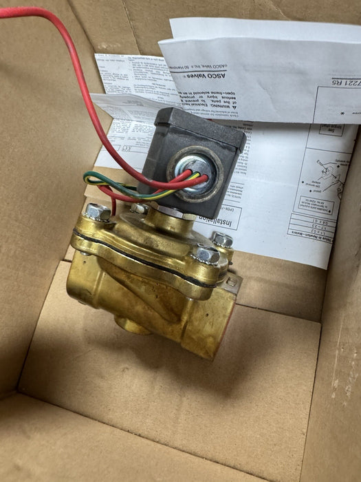 VÁLVULA SOLENOIDE A PRUEBA DE EXPLOSIONES EF8210G054 NUEVA ASCO REDHAT DE 120 V, 2 VÍAS, 1" NC