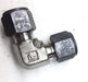 Codo de compresión de acero inoxidable Parker CPI 6-6-EBZ-SS de 90 grados, 3/8