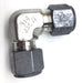 Codo de compresión de acero inoxidable Parker CPI 6-6-EBZ-SS de 90 grados, 3/8