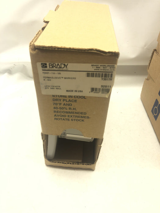 BARU PSBXP-114-125 BRADY PERMASLEEVE PS WIRE MARKER NIB DEKAT DENGAN GULING PENUH-