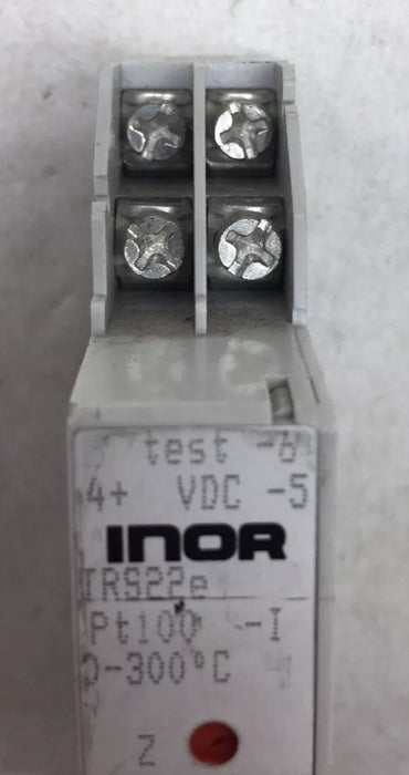 TRANSMISOR DE INTELIGENCIA INOR N.° DE PÁGINA: 70TRS00057 PT100 TEMPERATURA DE 0 A 300 GRADOS TRS22E