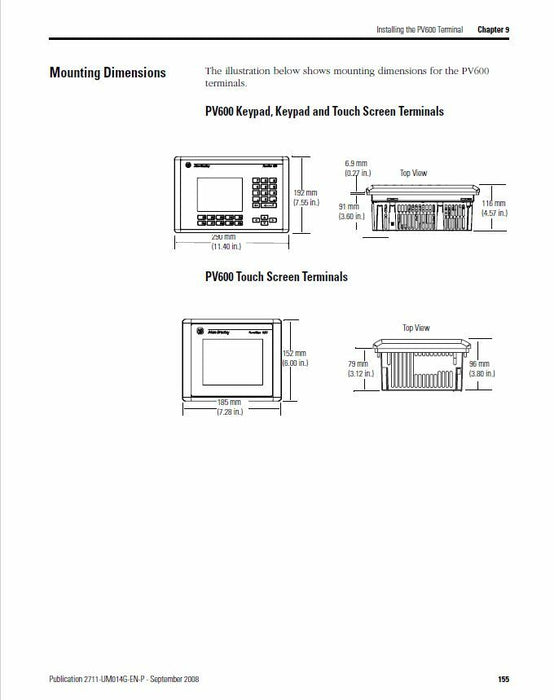 NUEVO 2711-T6C1L1 Allen-Bradley 2711 PanelView 600 HMI RIO E/S REMOTAS 2711-T