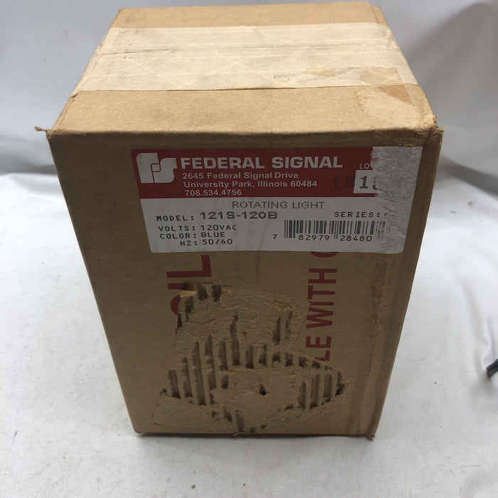 NUEVA LUZ DE SEÑAL FEDERAL 121S-120B SELLADA 120 V CA GIRATORIA SERIE C