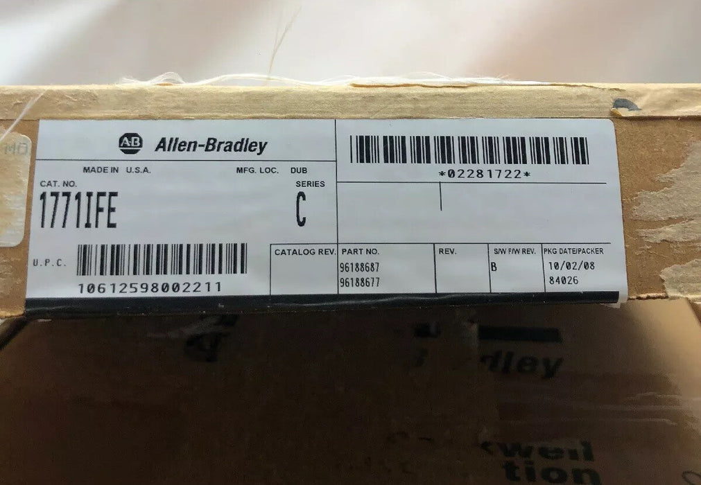 NUEVA entrada analógica 1771-IFE ALLEN BRADLEY 1771-IFE/C NIB 2007-2008