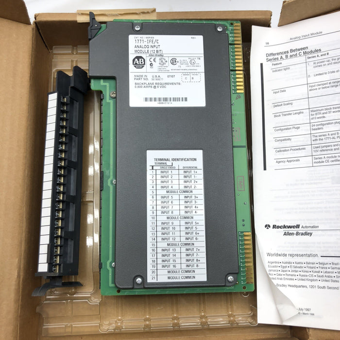 NUEVA entrada analógica 1771-IFE ALLEN BRADLEY 1771-IFE/C NIB 2007-2008