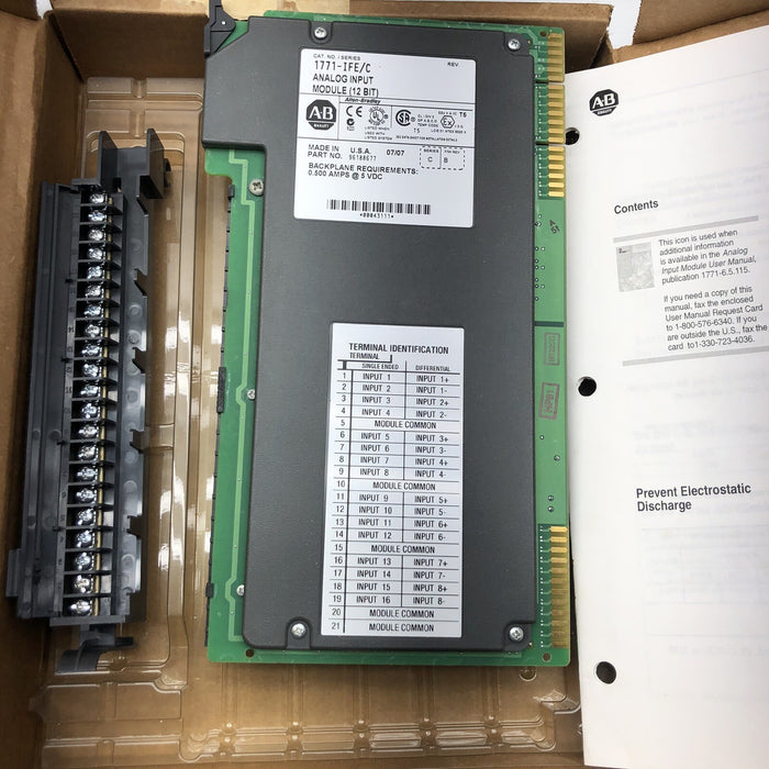 NUEVA entrada analógica 1771-IFE ALLEN BRADLEY 1771-IFE/C NIB 2007-2008