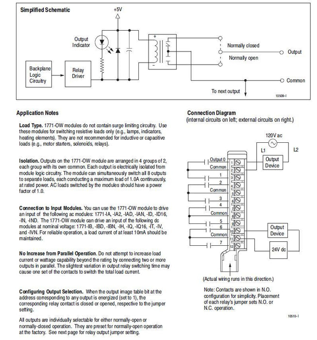 NUEVO MÓDULO DE SALIDA ALLEN BRADLEY 1771-OW SER A SELLADO NUEVO EN CAJA 1771OW