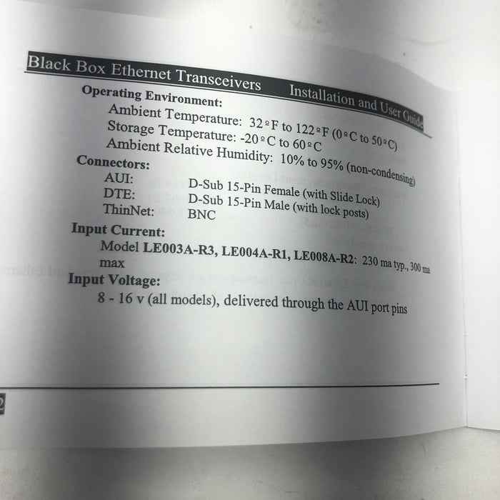 KOTAK HITAM BARU LE008A-R2 ETHERNET TRANSCEIVER