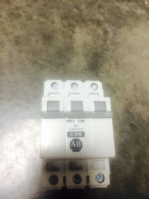 Controlador de motor manual Allen Bradley 1492-CB3, 1 A, trifásico, con minidisyuntor de riel DIN