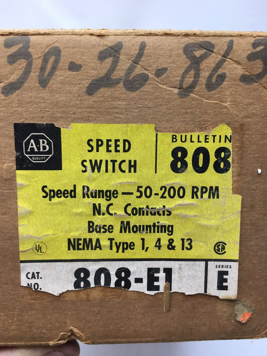 Baharu dalam kotak Asal Allen Bradley 808-E1 Suis Kelajuan Sifar