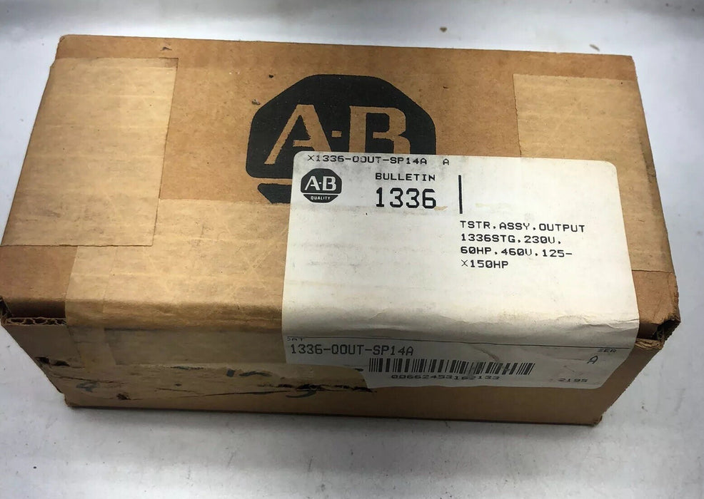 NUEVO CONJUNTO DE TRANSISTOR ALLEN-BRADLEY 1336-QOUT-SP14A SELLADO 1336STG 60 HP A 460 V CA