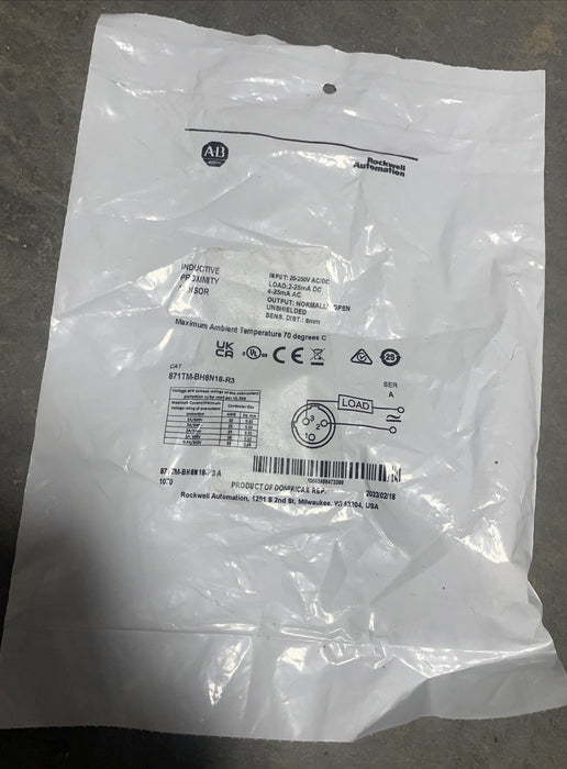 871TM-BH8N18-R3 Kilang Baharu Dimeterai Allen Bradley Sensor Jarak