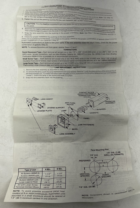 Baharu Dalam Kotak Allen Bradley 800MR-P16R SER D PILOT LIGHT KECIL CAP MERAH 120VAC XFMER