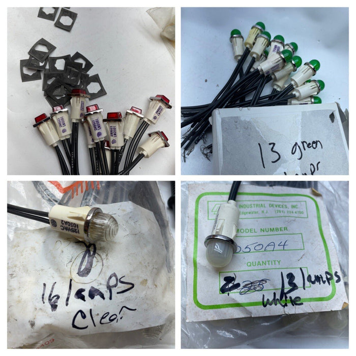 52PC BARU 1050A4 120 VAC PILOT LAMPU LAMPU DENGAN PANDUM TERBANG PUTIH JELAS MERAH HIJAU