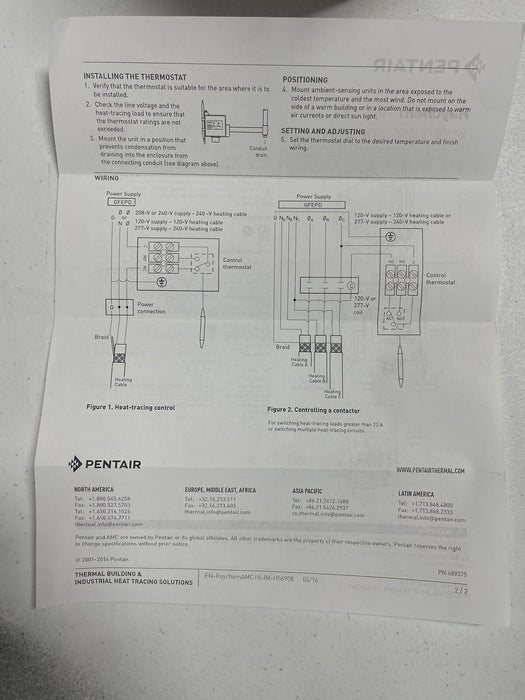BAHARU AMC-1A LINE SENSING THERMOSTAT PENTAIR INVENT RAYCHEM 573977-000 AMC1A