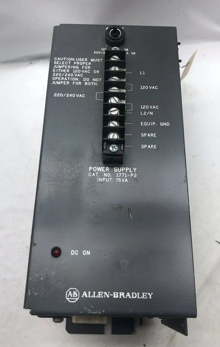 FALTA EL FUSIBLE Y LA TAPA DEL PORTAFUSIBLE 1771-P2 FUENTE DE ALIMENTACIÓN 120/240 VCA 1771 1771P2