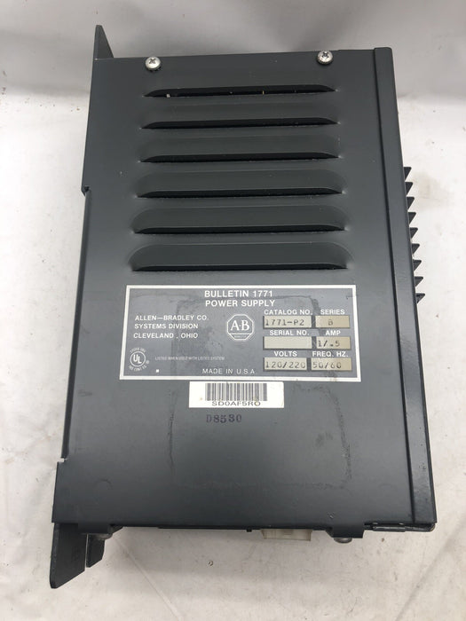 FALTA EL FUSIBLE Y LA TAPA DEL PORTAFUSIBLE 1771-P2 FUENTE DE ALIMENTACIÓN 120/240 VCA 1771 1771P2