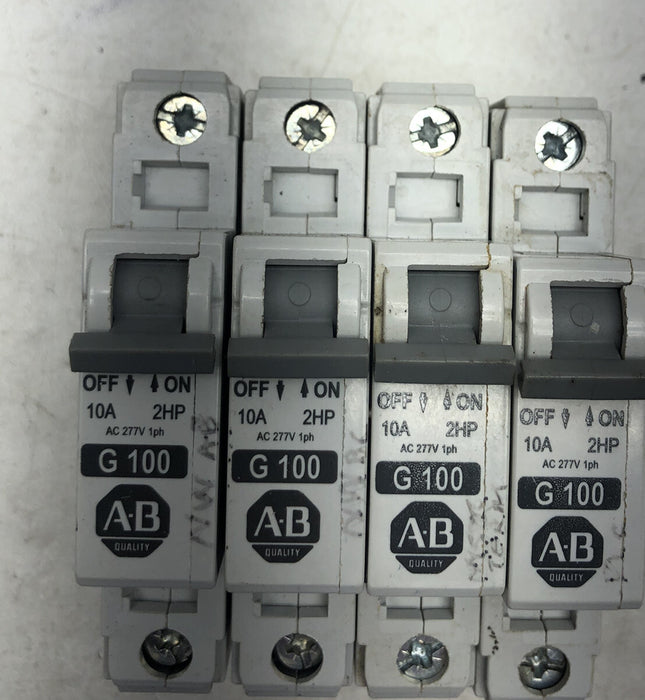 LOTE DE 6 CONTROLADORES DE MOTOR MANUAL ALLEN BRADLEY 1491-CB1 DE 2 HP Y 10 A G 100