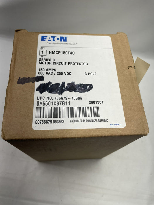 HMCP150T4C BARU Pelindung Litar Motor Eaton 3 Tiang 150 Amp 600V Baharu Dalam Kotak