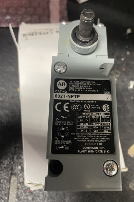 Suis Had 802T-NPTP 2022 Jenama Allen Bradley 802T-NPTP /J