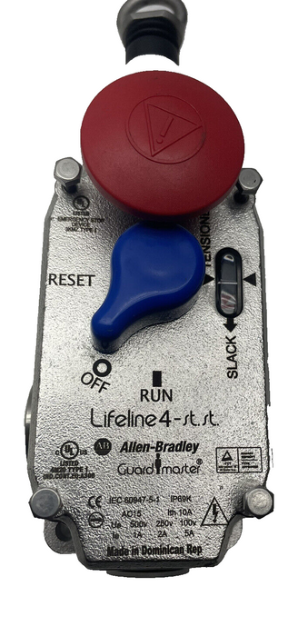 NUEVO 440E-L22BNSM GUARDMASTER LIFELINE4 INTERRUPTOR DE CUERDA DE ACERO INOXIDABLE PARA PARADA DE EMERGENCIA
