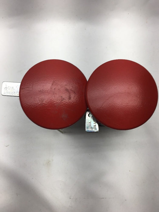 Botón pulsador Allen Bradley 800T-D6LQD2 con cabeza de hongo jumbo, 1 NC, pestaña de bloqueo roja
