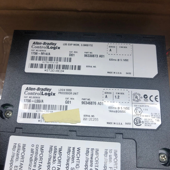 NUEVA UNIDAD DE PROCESADOR PLC CONTROLOGIX 1756L55M14 A ALLEN BRADLEY LOGIX 5555