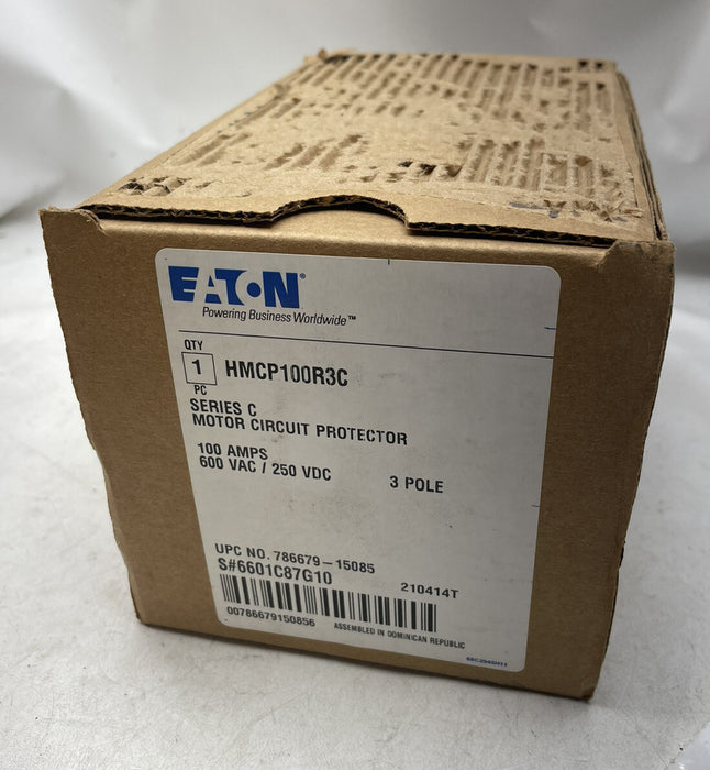 HMCP100R3C BARU Pelindung Litar Motor Eaton 3 Kutub 100 Amp 600V Baharu Dalam Kotak NIB