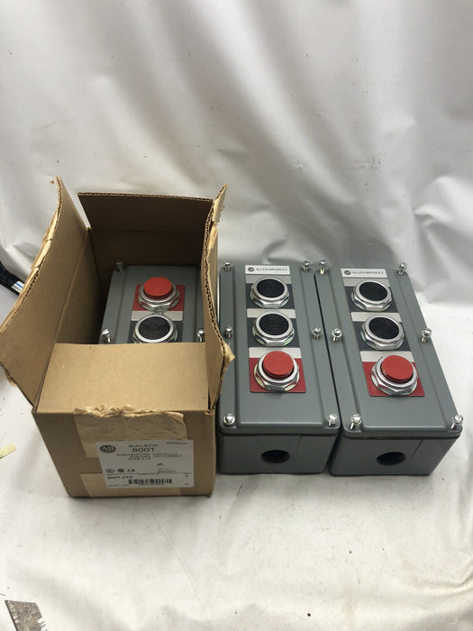 NUEVA ESTACIÓN DE CONTROL ALLEN BRADLEY SELLADA 800T-3TD APERTURA CIERRE PARADA PUERTA ETC.