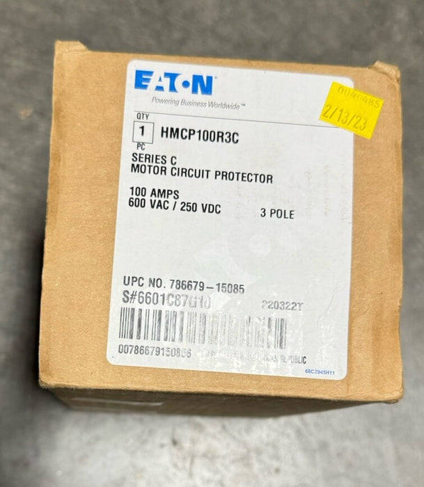 HMCP100R3C BARU Pelindung Litar Motor Eaton 3 Kutub 100 Amp 600V Baharu Dalam Kotak NIB