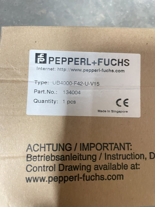 NEW PEPPERL + FUCHS UB4000-F42-U-V15 134004 ULTRASONIC PROX SWITCH UB4000 PEFUNC
