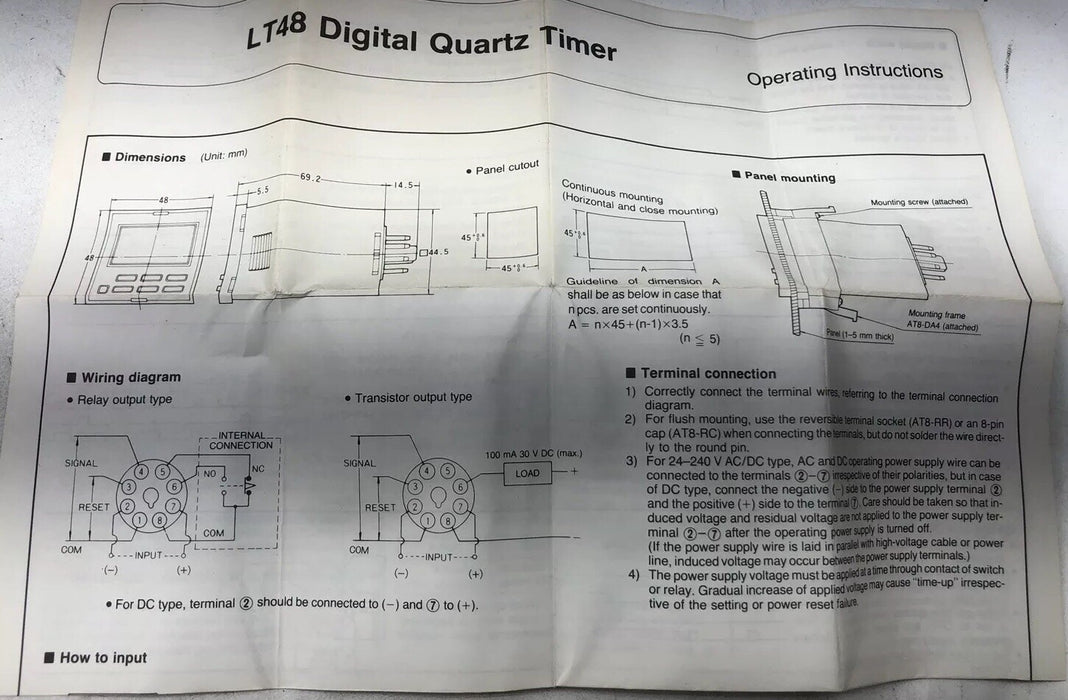 LT48T-24-240V BARU LT48 PEMASA KUARTZ DIGITAL NAIS OLEH AROMAT ATL410798 ATL4107
