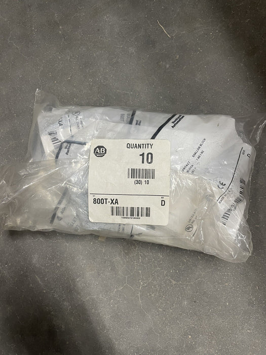 QTY 1 ALLEN BRADLEY ALLEN BRADLEY 800T-XA TERSELES BARU BLOK 1 NC 1 NO