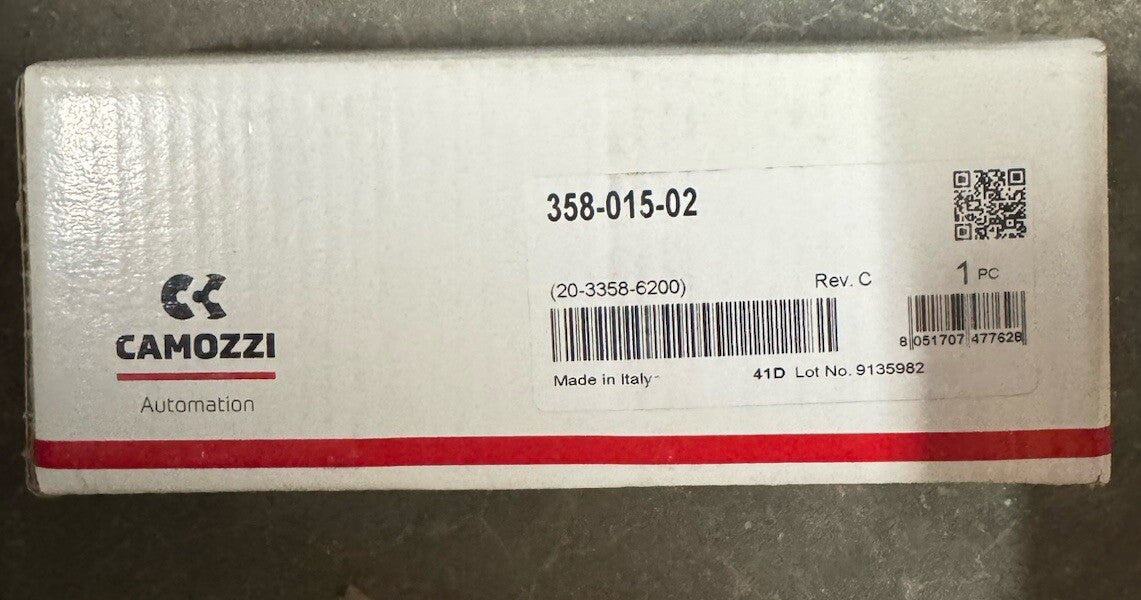NUEVA VÁLVULA SOLENOIDE CAMOZZI N.° DE PIEZA 20-3358-6200 DESC 358-015-02 / 35801502
