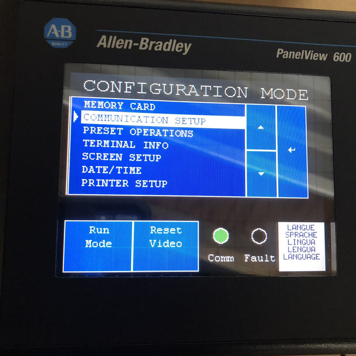 ALLEN BRADLEY PANELVIEW 600 24 VCC CONTROLNET 2711-T6C15L1 4.46 2711-T 2711 PV600