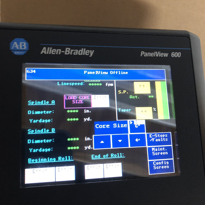 ALLEN BRADLEY PANELVIEW 600 24 VCC CONTROLNET 2711-T6C15L1 4.46 2711-T 2711 PV600