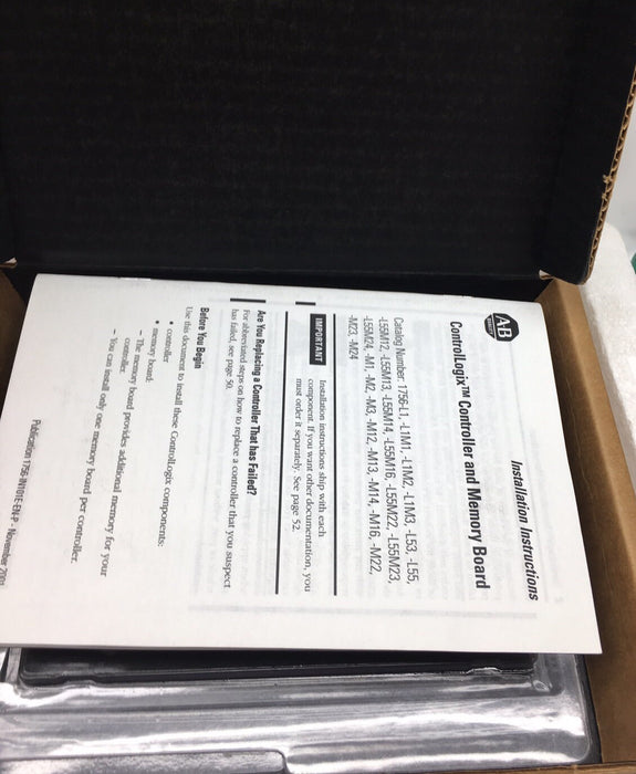1610-T0630S24 ALLEN BRADLEY NIB 1756-M24 A Cantidad Módulo de memoria PLC Contrologix