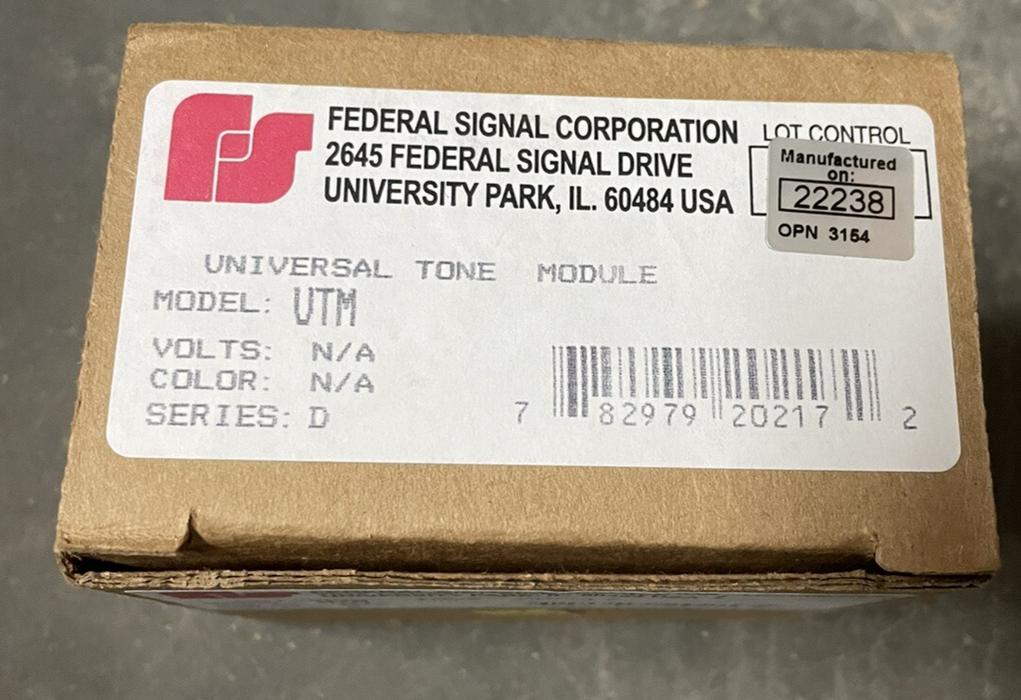 NUEVO MÓDULO DE TONO UNIVERSAL UTM SELLADO DE FEDERAL SIGNAL UTM SERIE D 1N894