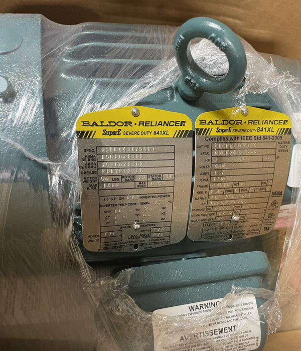 CECP83582T-4 MOTOR ABB BALDOR SUPER-E 1HP 3PH 145TC 460 VCA C-FACE 841XL