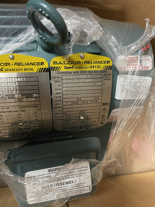 CECP83582T-4 MOTOR ABB BALDOR SUPER-E 1HP 3PH 145TC 460 VCA C-FACE 841XL