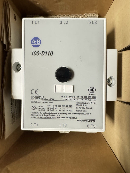 ALLEN BRADLEY 100-D110D11 / 100D110D11 BARU DALAM KOTAK ASAL CONTACTOR