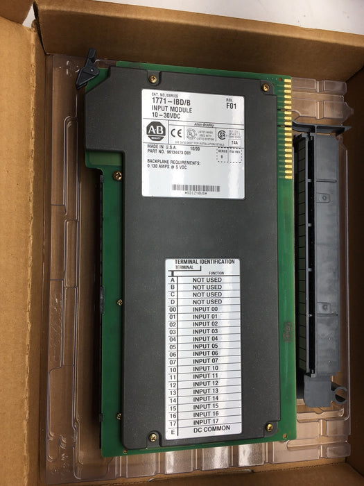 NUEVO MÓDULO DE ENTRADA ALLEN-BRADLEY 1771IBD/B 10-30 VCC SERIE B NIB