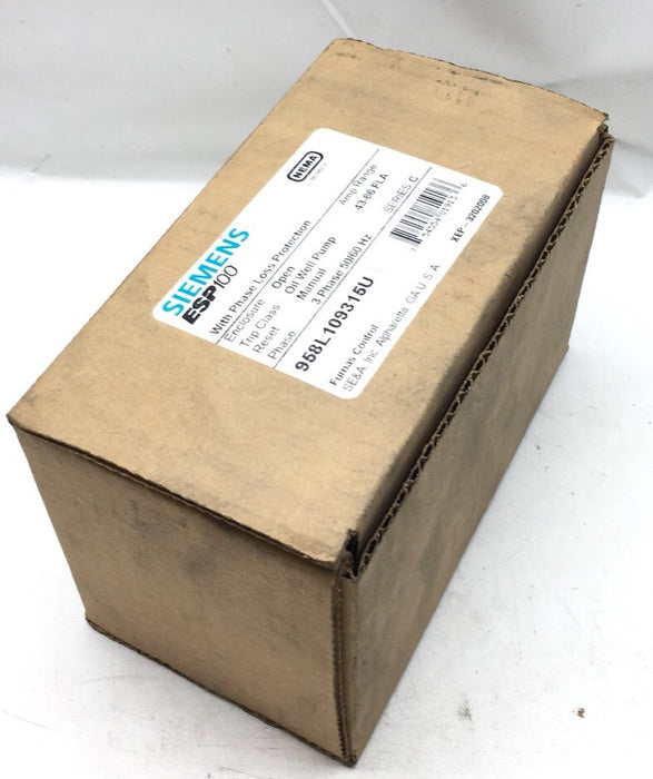 BARU SIEMENS ESP 1000 FURNAS CONTROL 958L10935U SOID STATE OVERLOAD 43-86 AMPS