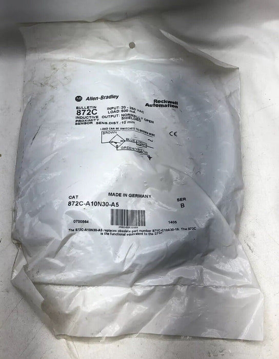 NUEVO SENSOR DE PROXIMIDAD INDUCTIVO ALLEN-BRADLEY 872C-A10N30-A5 SELLADO N.° 10 mm